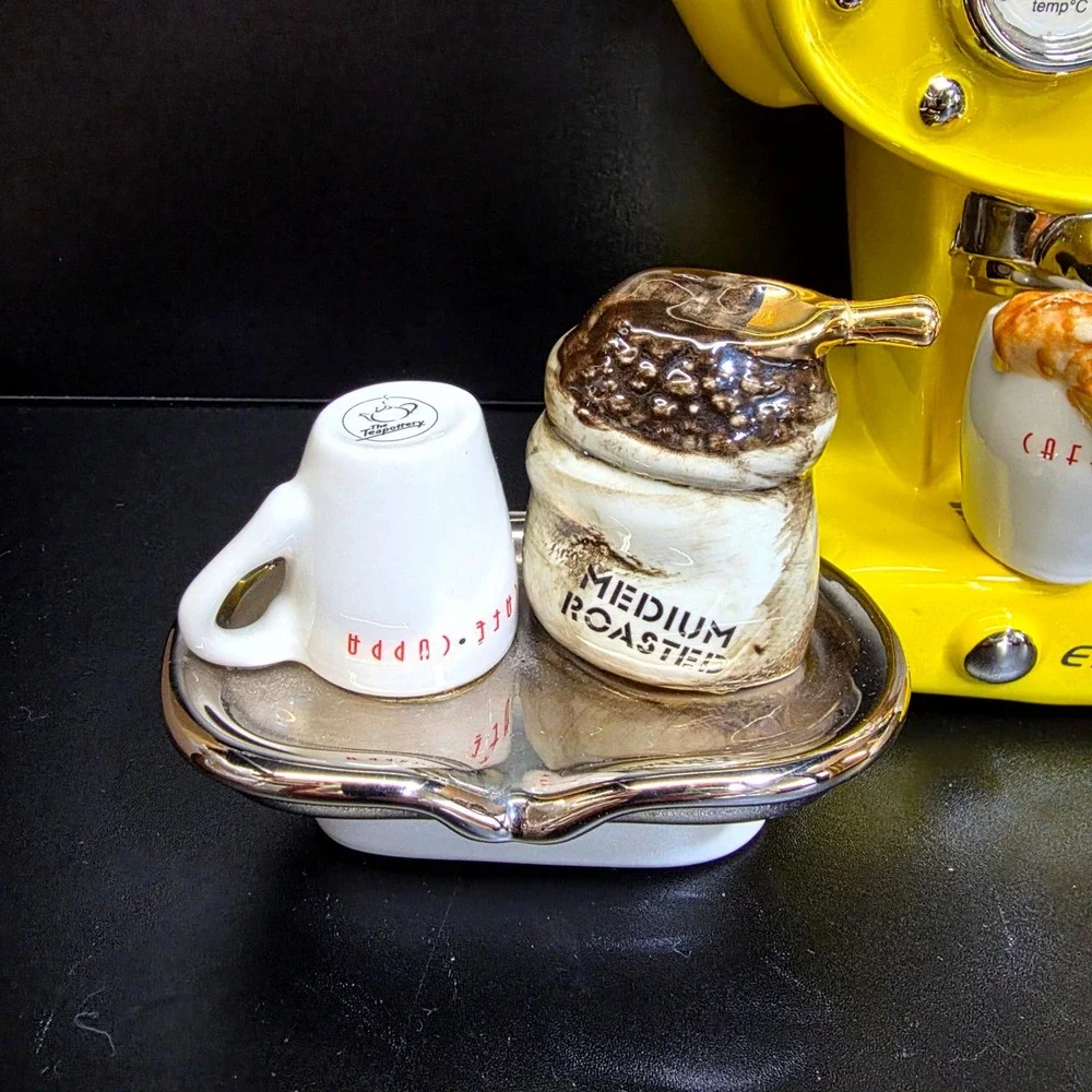 The Teapottery Espresso Machine Teapot Large Yellow Limited Edition 16/500